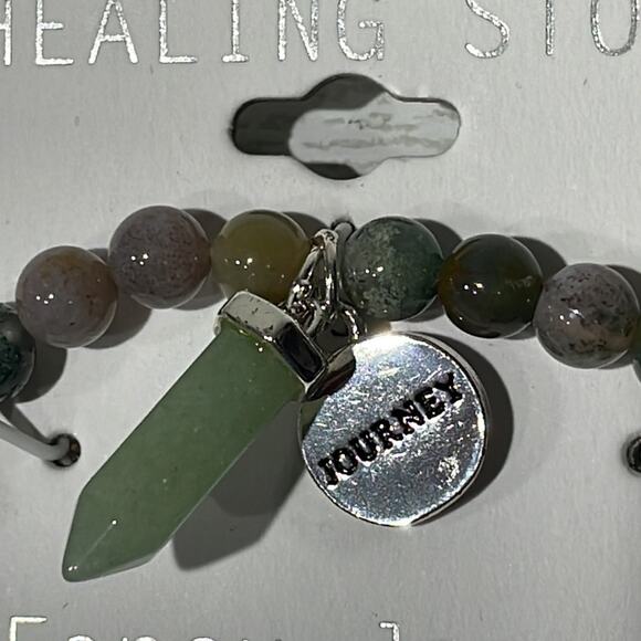 HEALING STONE Jasper Stretch Bracelet NWT - Picture 2 of 4